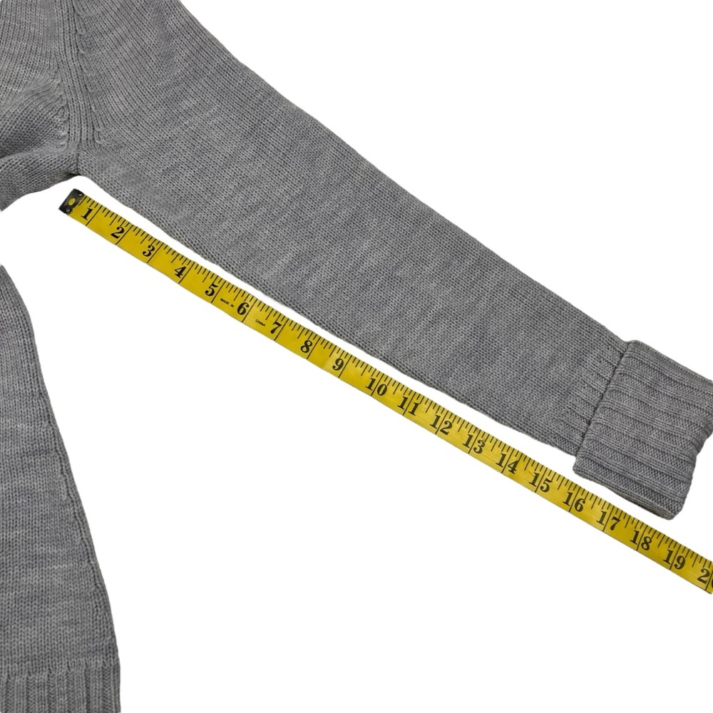 Eddie Bauer Light Gray Merino Wool V-Neck Sweater Long Sleeve Size L - Picture 9 of 9
